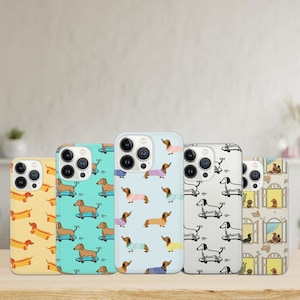 Doxie Custodia per telefono Daschund Cover per Pixel 9 8 Pro 7A 6A, iPhone 16 15 14 13 12 Pro 11 XR per Samsung S24 FE S23 A73 A53