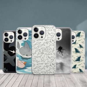 Shark Handyhülle Oceanic Cover für Pixel 9 8 Pro 7A 6A, iPhone 16 15 14 13 12 Pro 11 XR für Samsung S24 FE S22 5G S22 Ultra A73 A53
