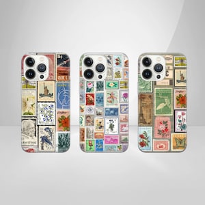 Postmarks Handyhülle Stempelhülle für iPhone 16 15 14 13 12, Samsung S23 S22 A74 A54, Pixel 9 8 Pro 7A