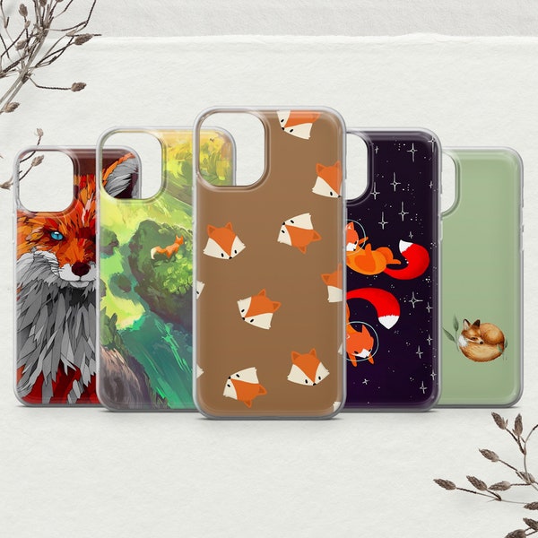 Fox Phone Case Foxy Cover fits for Pixel 8 Pro 7A 6A iPhone 15 14 13 12 11 Pro Plus X XS XR, Samsung S22 S21 S20 A54 A53