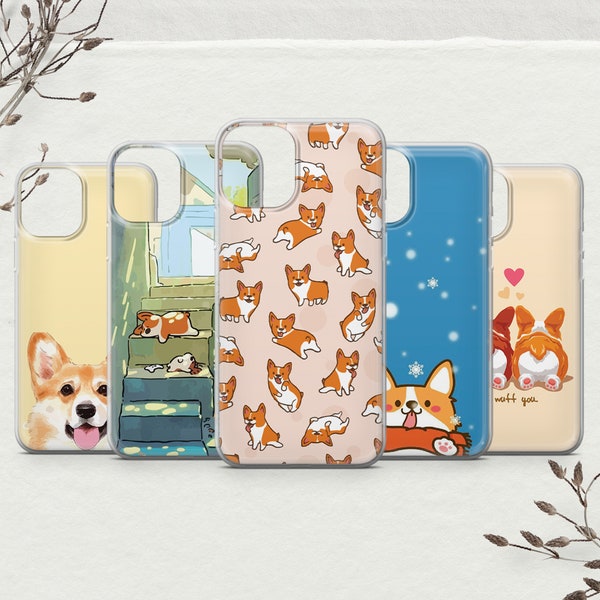 Corgi Phone Case Doggo Cover fits for Pixel 8 Pro 7A 6A iPhone 15 14 13 12 11 Pro Plus X XS XR, Samsung S22 S21 S20 A54 A53