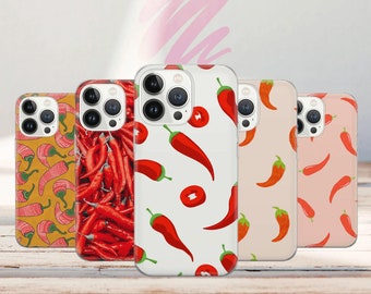 Pepper Phone Case Chili Cover for Pixel 8 Pro 7A, iPhone 15 14 13 12 Pro 11 XR for Samsung S21FE S23 A73 A53 A15 14