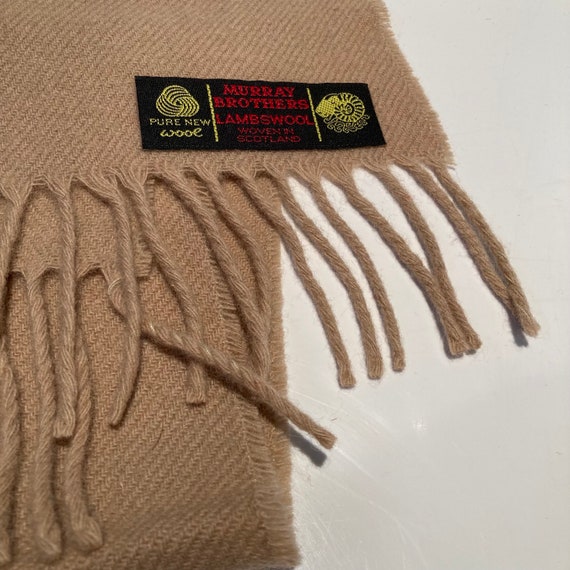 Vintage beige Murray Brothers scarf - image 4