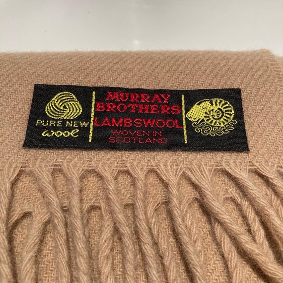 Vintage beige Murray Brothers scarf - image 5