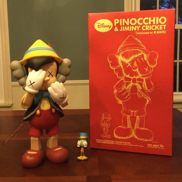pinocchio jiminy Cricket Kaws Figur Puppenspiel neu boxed