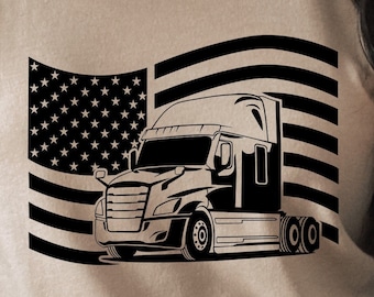 Disegno SVG della bandiera americana del camion (download digitale)