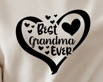 Grandma Ever Heart SVG, Grandmother Shirt Design (Digital Download)