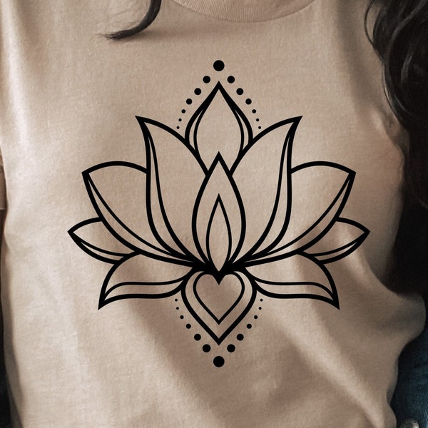 Lotus Flower SVG, Lotus SVG, Namaste SVG, Yoga Svg, Mandala Svg, Meditation Svg, Spiritual Svg, Zen Svg, Flower Svg