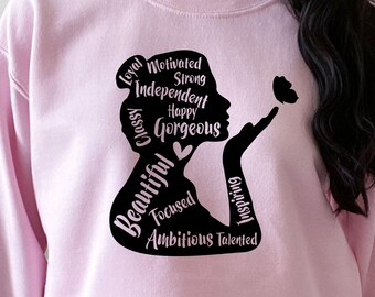Boss Lady Silhouette SVG: Woman Face, Messy Bun (Digital Download)