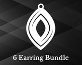 Leather Earring SVG Bundle: Geometric, Mandala, Heart Designs (Digital Download)