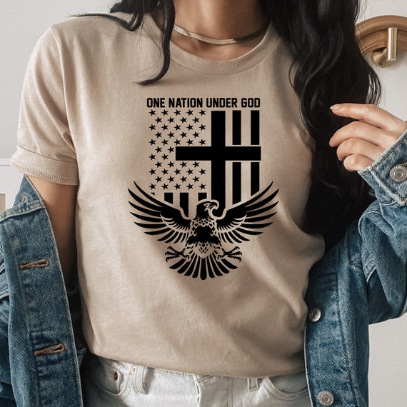 Patriotic Eagle USA Flag SVG: One Nation Under God Print (Digital Download)