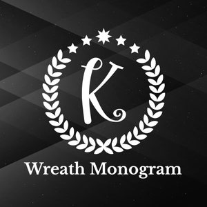Monogram Alphabet SVG, Monogram SVG, Wreath Monogram SVG, Circle Monogram Svg, Floral Monogram Svg, Monogram Font Svg, Monogram Letters Svg
