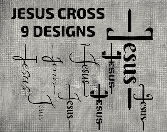 Jesus Cross SVG Bundle: Christian Clipart (Digital Download)