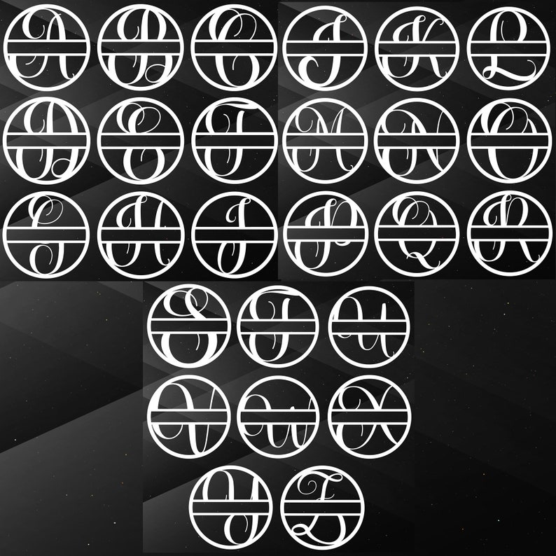 Monogram Alphabet SVG Bundle: 8 Letter Designs (digital Download) - Etsy