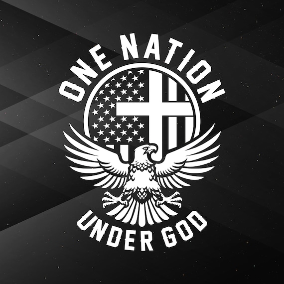 One Nation Under God SVG: Patriotic Eagle USA Flag Design (Digital Download)