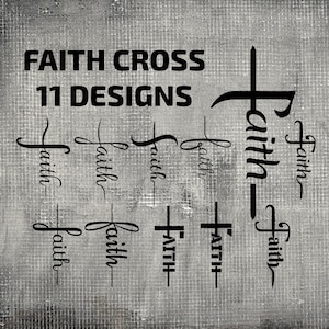 Faith Cross SVG Bundle, Faith SVG, Jesus SVG, Christian Cross svg, religious svg, Cross Clipart, Christian svg bundle