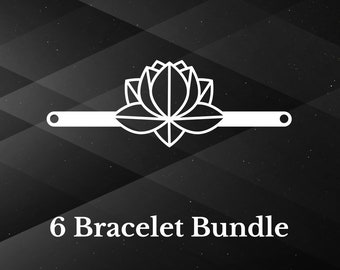 Leather Bracelet SVG Bundle: Laser Cut Cuff Designs (Digital Download)