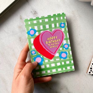 Feliz aniversário para meu cartão humano favorito, cartão de aniversário, cartões de feliz aniversário super fofos