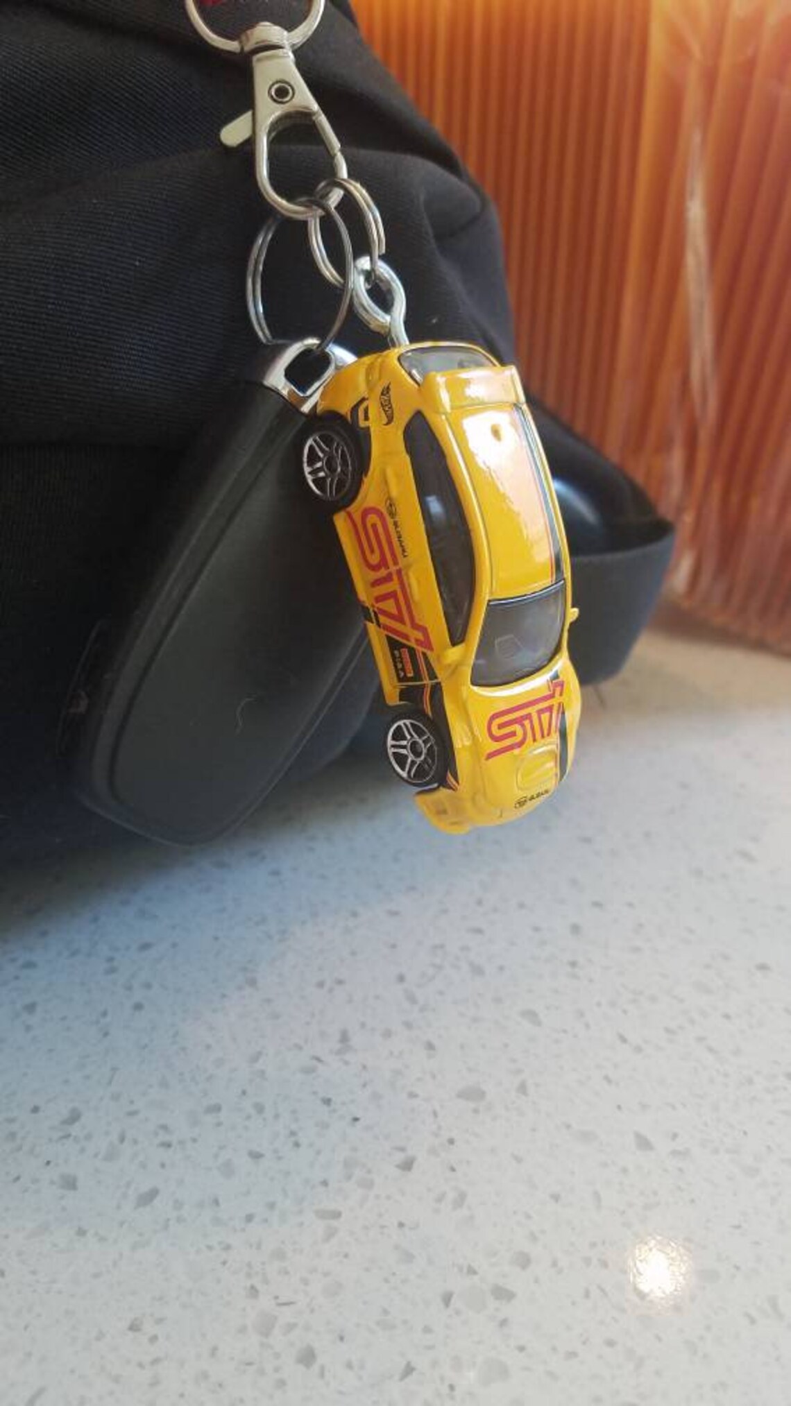 Black Nylon Keychain Keyring For Subaru WRX STI Outback Forester Legacy BRZ