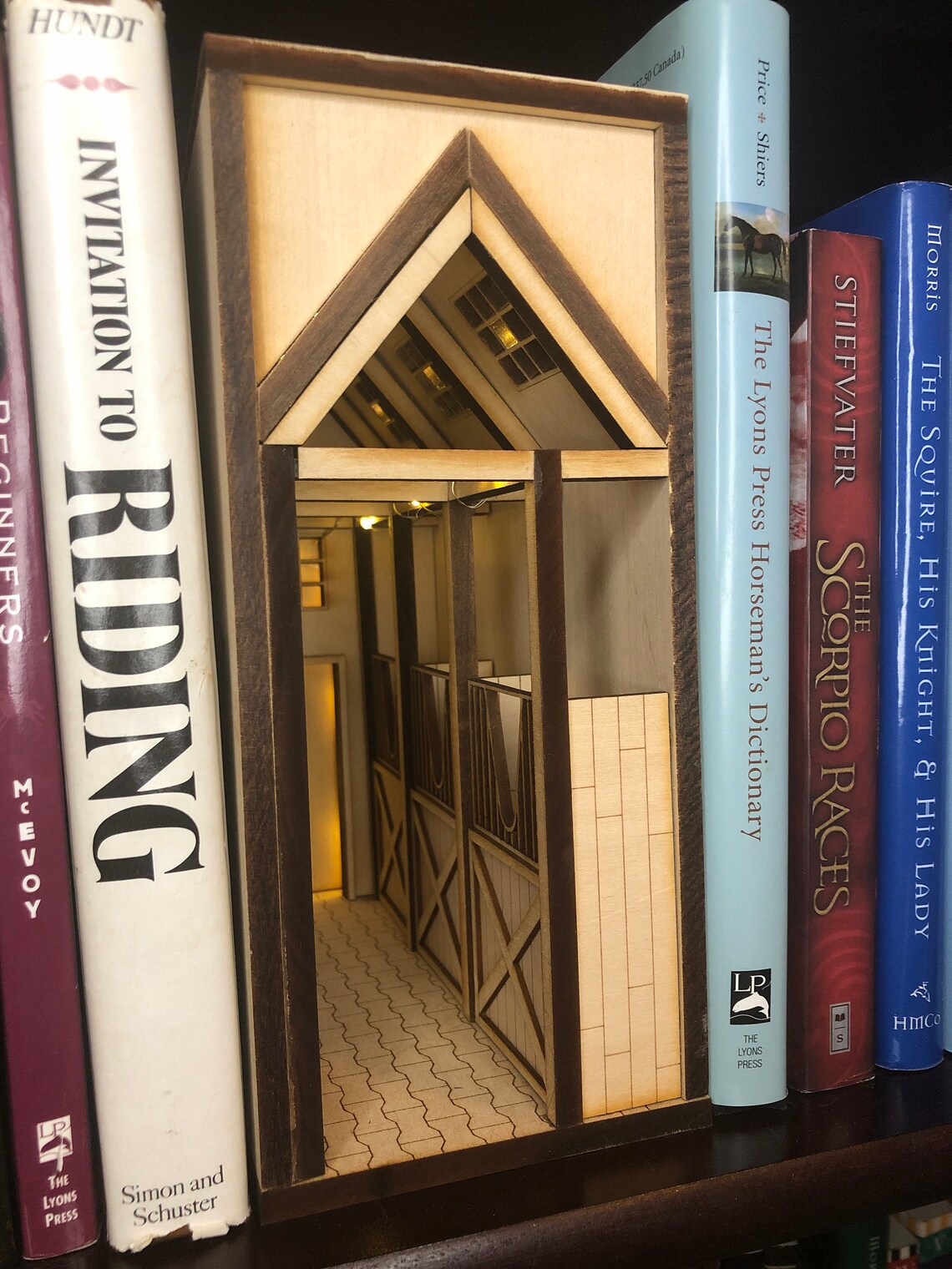 Barn Book Nook Shelf Insert Fully Assembled Etsy