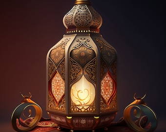 Festive Nights: A Ramadan Fanous Light Digital Print