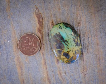 60.5 ct. (35x29x8 mm) Large Oval Hubei Turquoise Cabochon