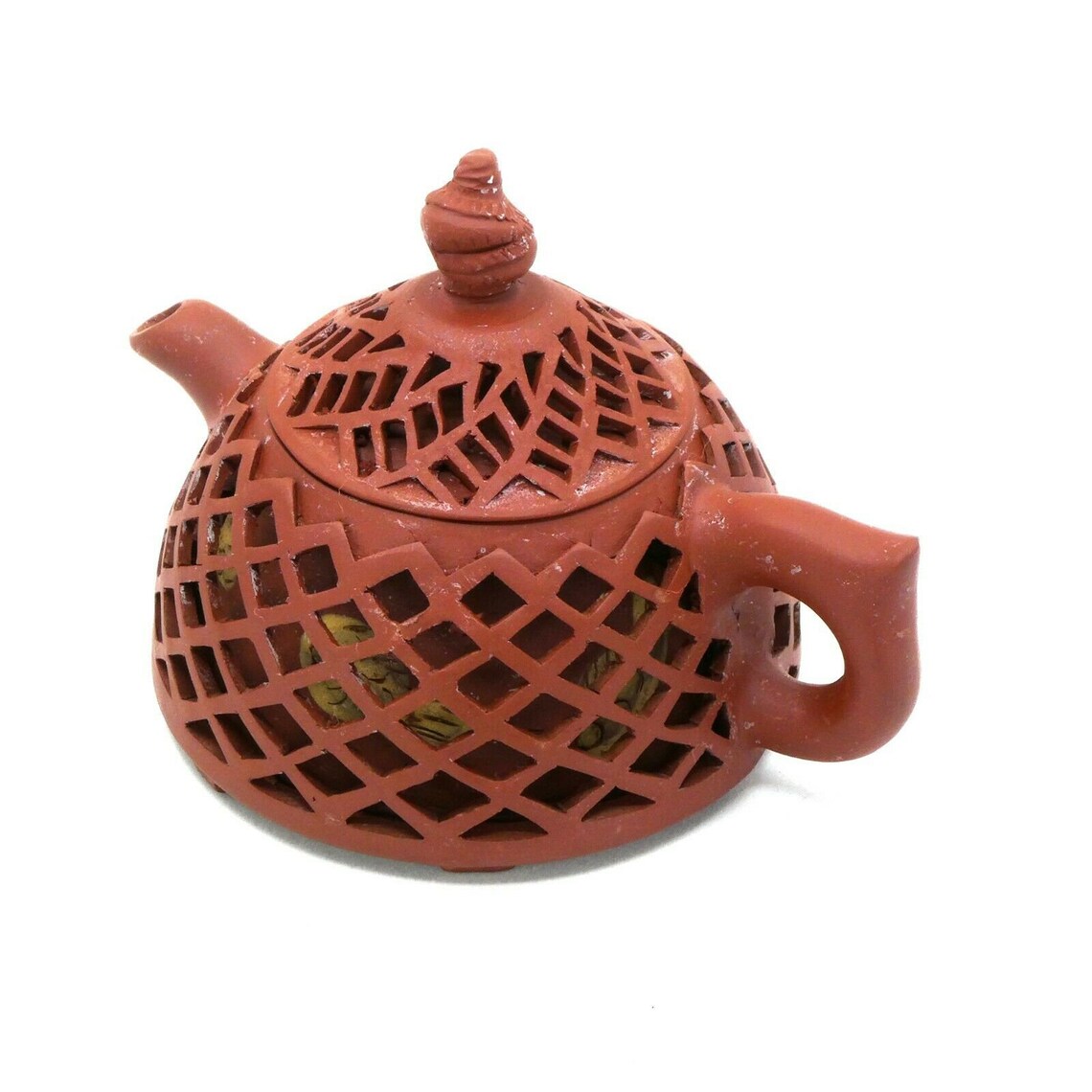 Vintage Collector's Yixing teapot Brown Clay Double Etsy