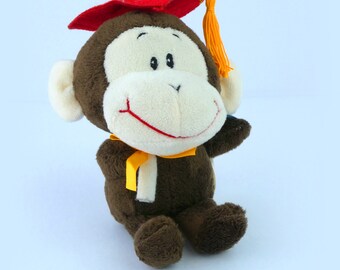graduation monkey stuffed animal