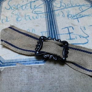 Vintage French Set Of 10 Decorative Small Metal Buckles, Book Buckle, Journal Closure, Fasteners.