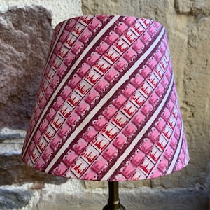 Bespoke Handmade Antique French  Artdeco Wallpaper Candle Clip Lampshade, Paper Shade, One Of A Kind Lampshade.