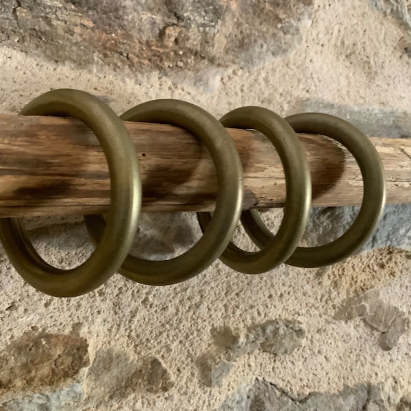 Set Of 4 Vintage French Pressed Brass Curtain Rings, Choose.