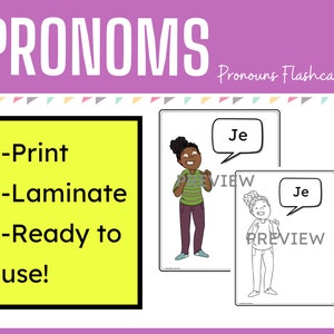French Flashcards Les Pronoms