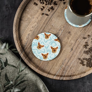 Charming Dog-Themed Coasters for Pet Lovers, Cute Home Decor, Coaster Set for Dog Owners, Gift for Dog Moms, Unique Pet Lover Gifts