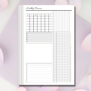 PRINTABLE Classic Happy Planner Size Monthly Planner Pages Minimal ...
