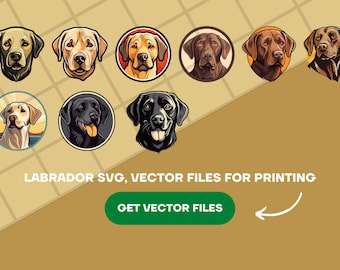 Labrador SVG, labrador retriever, labrador clipart, glurende hond SVG