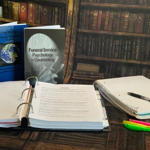 Study Guide | Thanatology | Funeral Service Psychology and Counseling AND One World: Sociology & Funeral Service