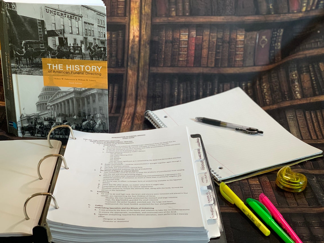 Study Guide the History of American Funeral Directing | Etsy