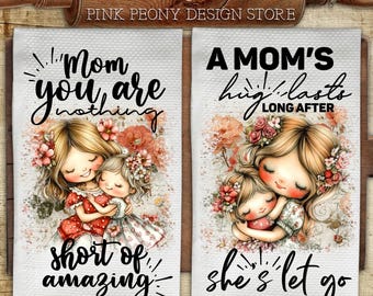 Best Mom Kitchen Towel Sublimation Design, Mother's Day Kitchen Quote Tea Towel PNG Template, Mom's Kitchen, Gift For Mom Digital Download
