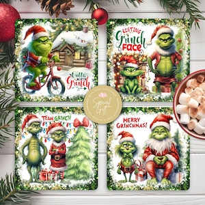 Zielony świąteczny krasnal kwadratowy podkładka sublimacja projekt, świąteczny podkładka 4x4 plik PNG, zabawny zielony krasnal podkładka cyfrowy szablon do pobrania