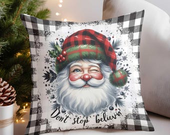 Coussin Décoratif Noël Portofino 16x16 - Bonhomme De Neige Tapisserie Multicolore