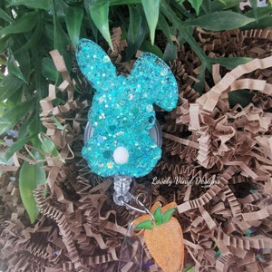 Glitter Teal Bunny