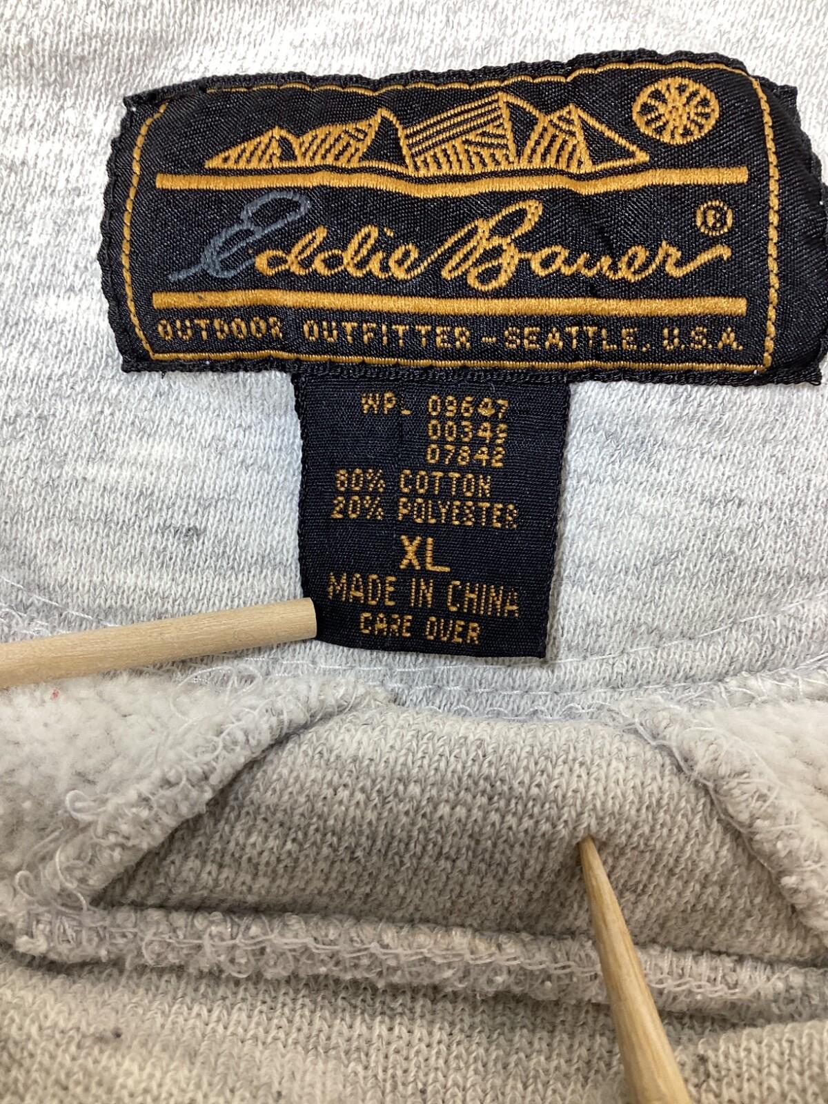 Vintage Eddie Bauer Sweatshirt Crewneck Size XL Grey Outdoor