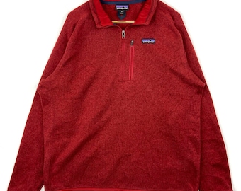Patagonia Better Sweater Fleece Sweater Jacket XL Quarter Zip Red