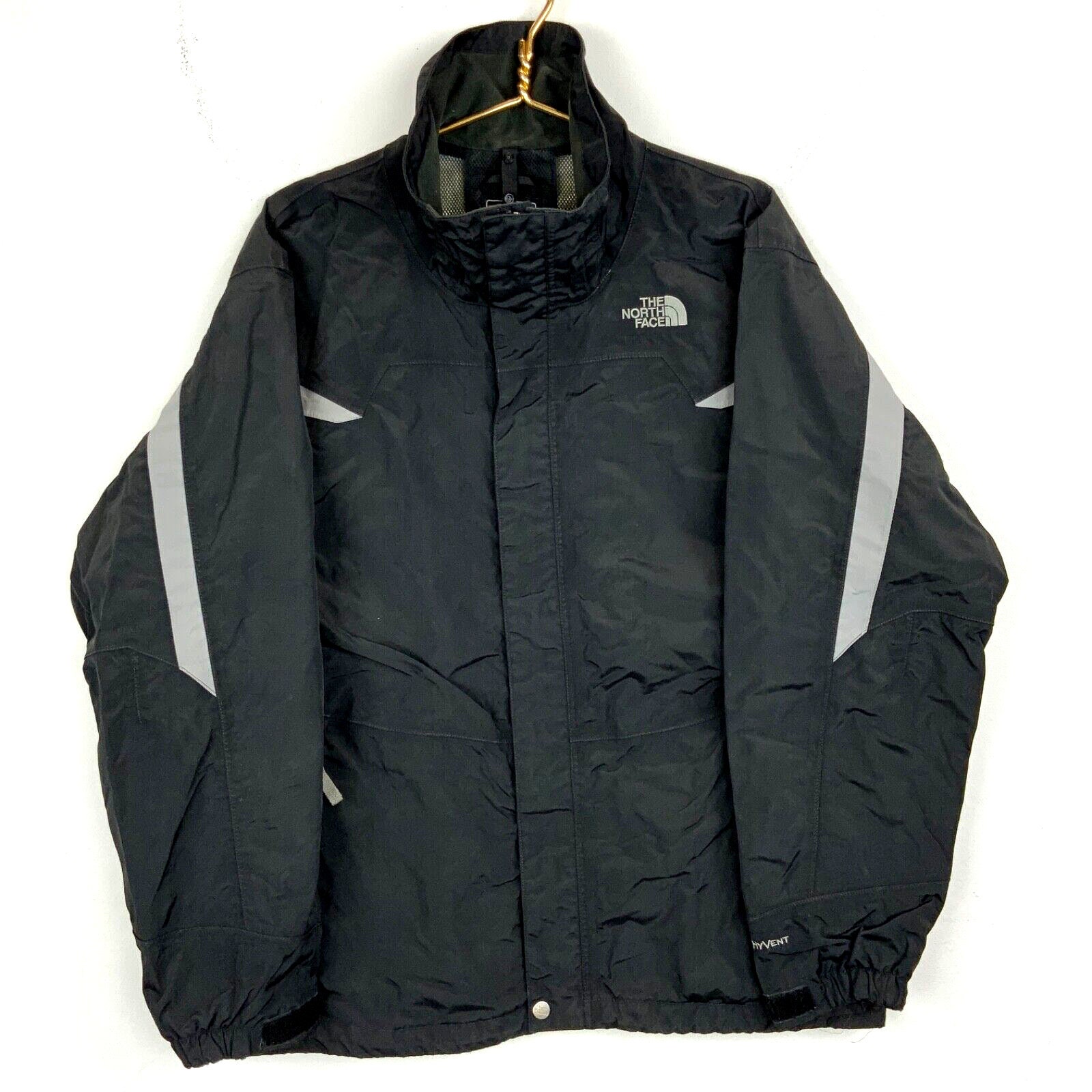 The North Face Hyvent Jacket Large Black Full Zip Windbreaker Thermal Lined Etsy UK
