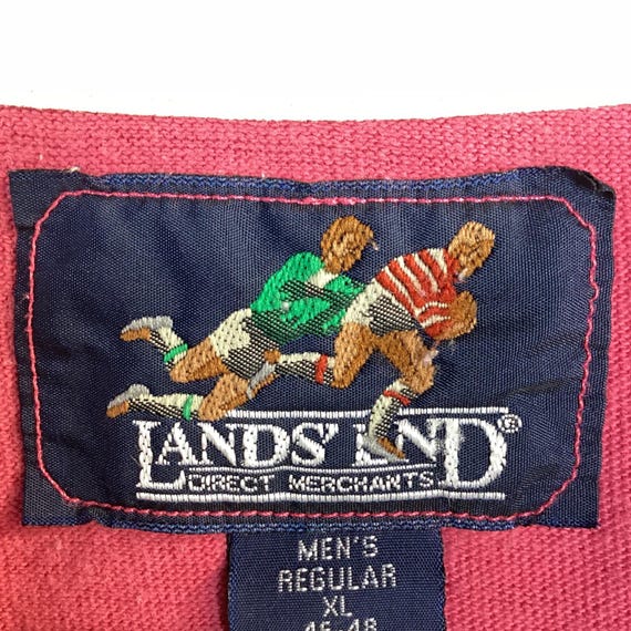 Vintage Lands End Rugby Shirt Size XL Striped Color Block