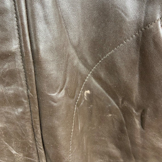 Vintage Nautica Full Zip Genuine Leather Jacket S… - image 4