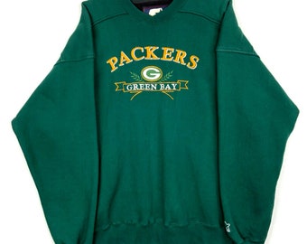 Vintage Green Bay Packers Sweatshirt Crewneck Extra Large Starter Green Nfl 90s