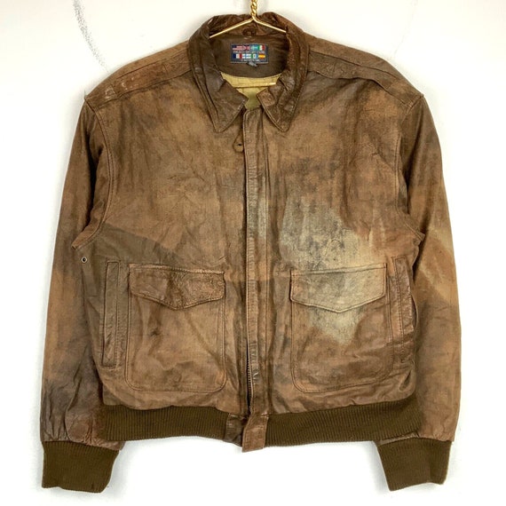 Vintage Paris Sport Club Full Zip Leather Jacket … - image 1