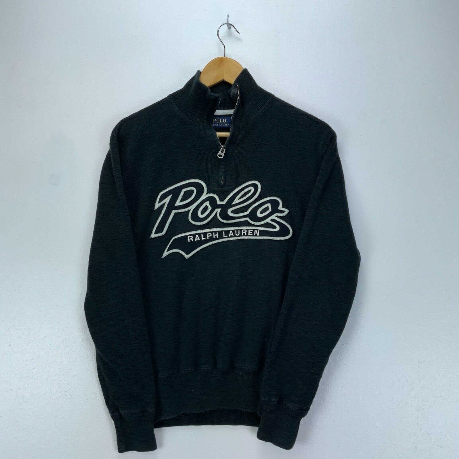 ralph lauren half zip sweater vintage