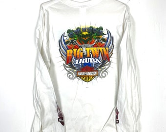 Harley Davidson Motorcycles Big Twin T-Shirt Extra Large Long Sleeve